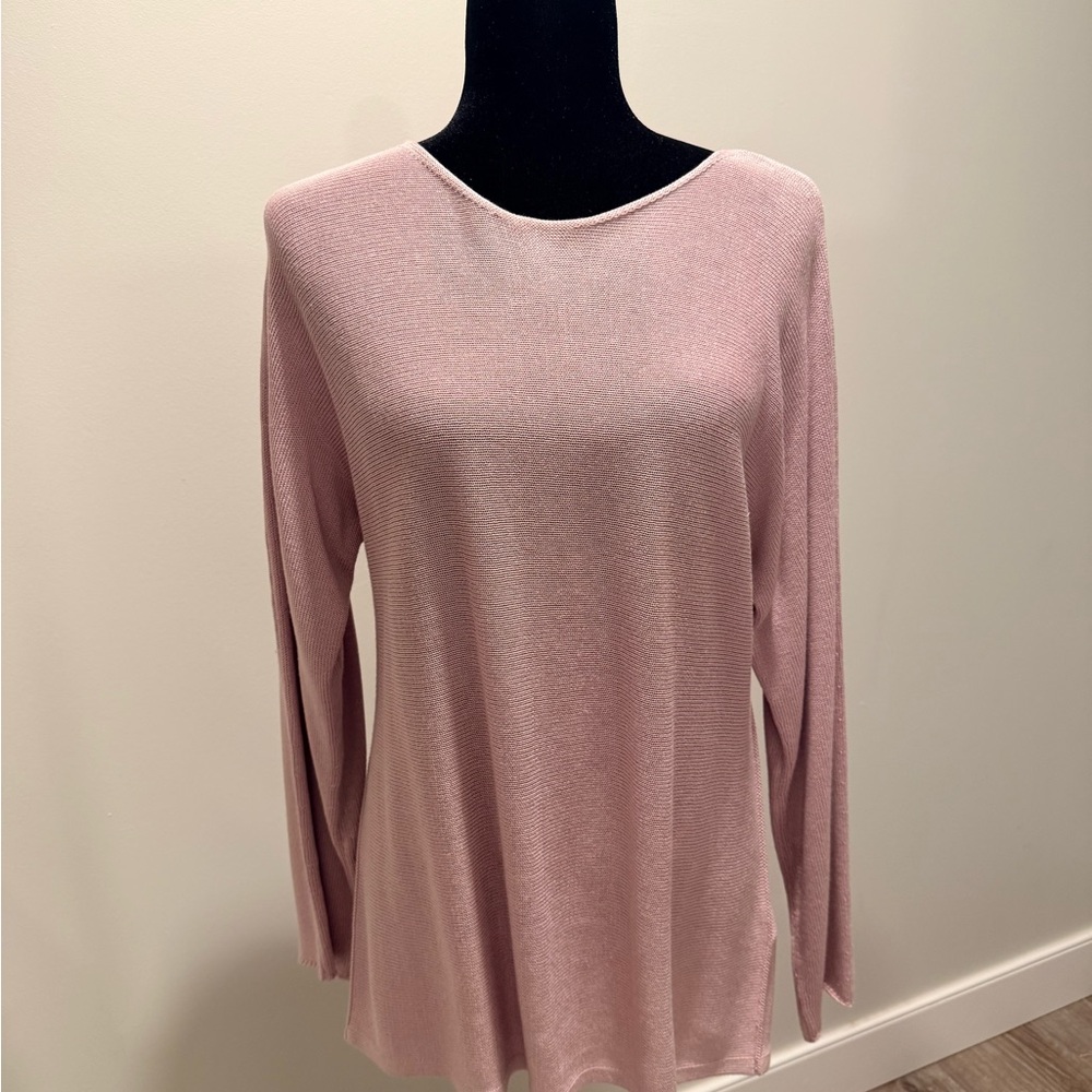 Massimo Dutti Dusty Rose Scoop Neck Sweater